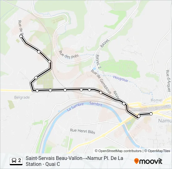 2 Bus Line Map