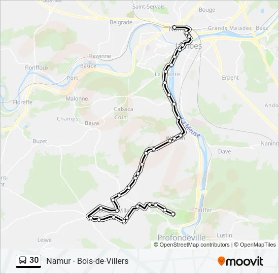 30 Bus Line Map