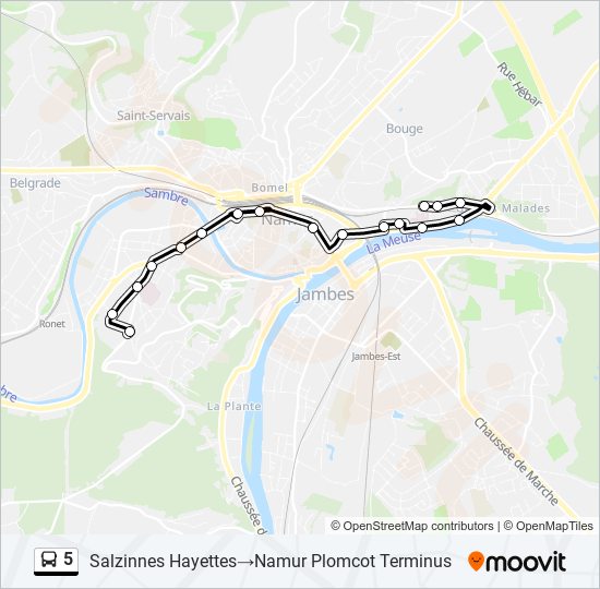 5 bus Line Map