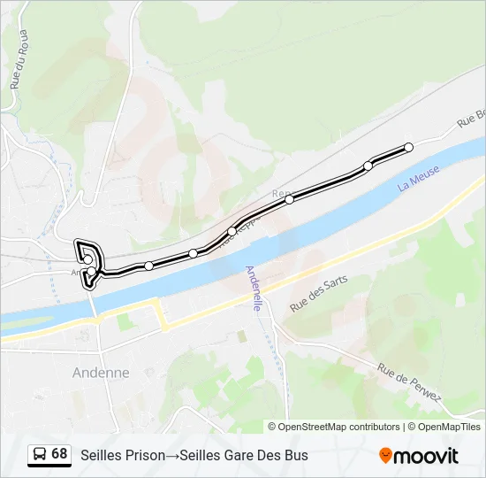 68 Bus Line Map