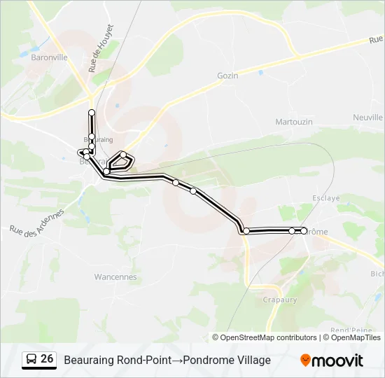 26 Bus Line Map