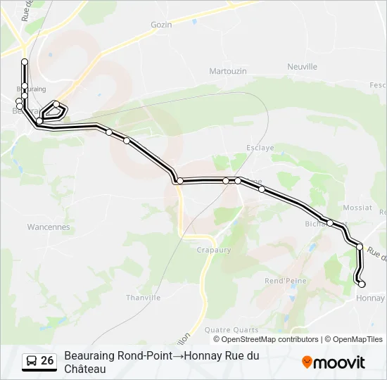 26 Bus Line Map