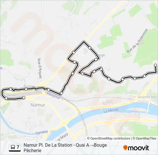 7 Bus Line Map