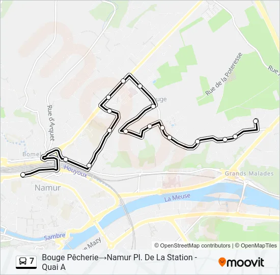 7 Bus Line Map