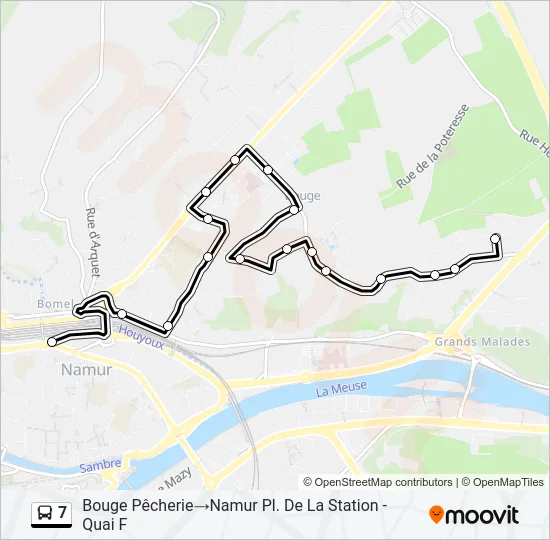 7 Bus Line Map