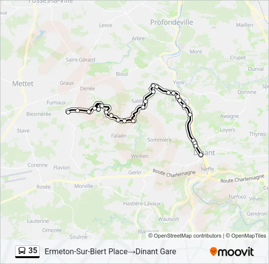 35 Bus Line Map