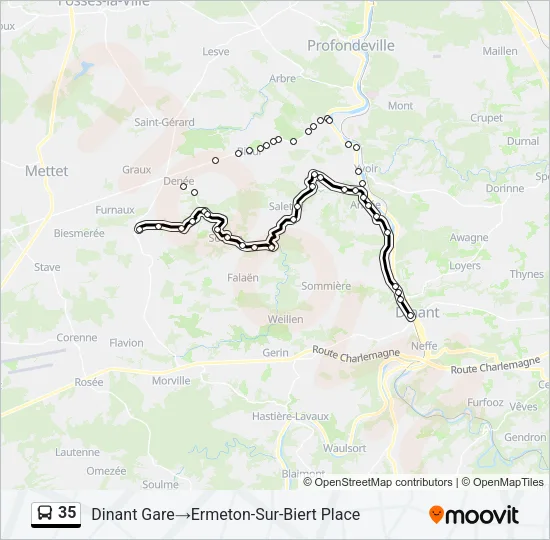 35 Bus Line Map