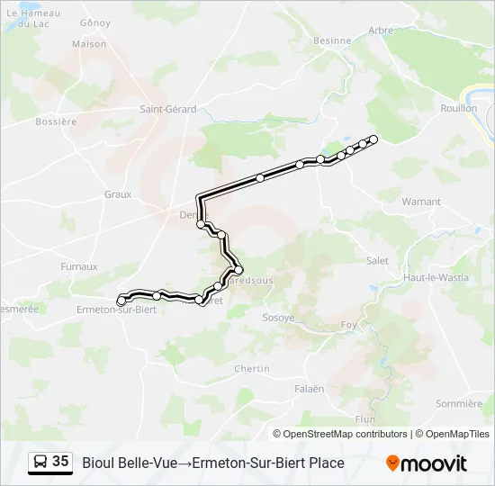 35 Bus Line Map