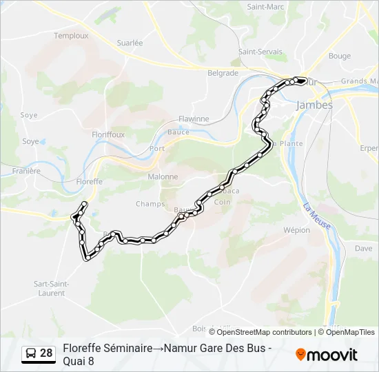 28 Bus Line Map