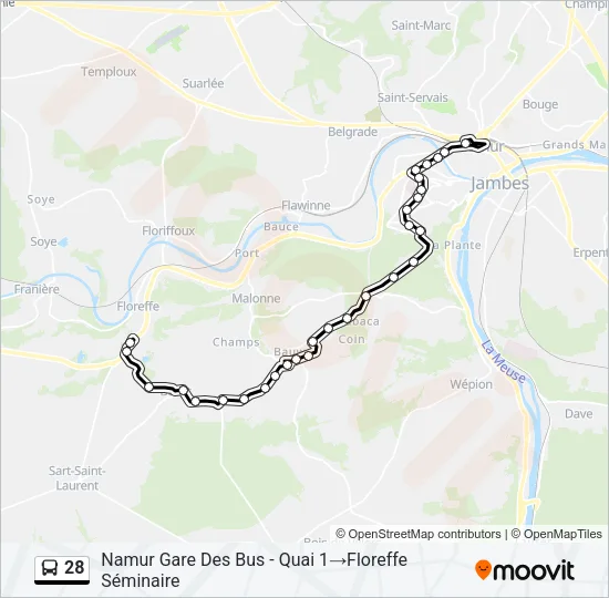 28 Bus Line Map