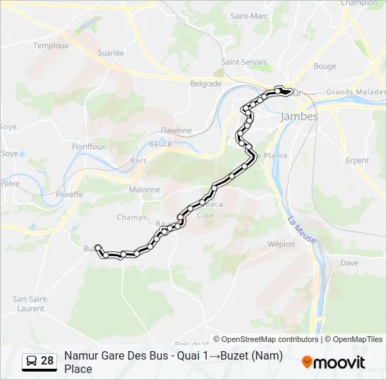 28 Bus Line Map