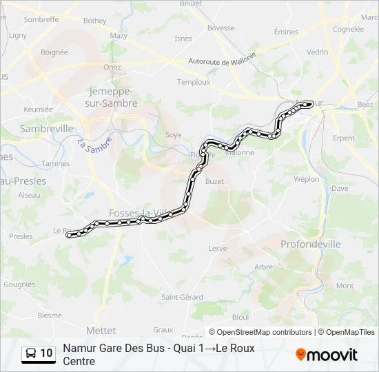 10 Bus Line Map