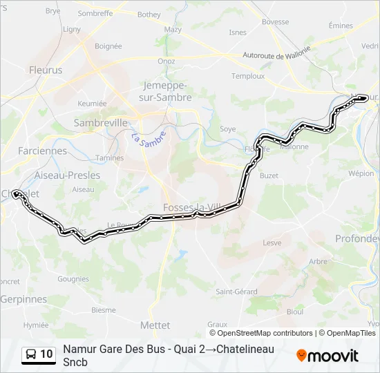 10 Bus Line Map