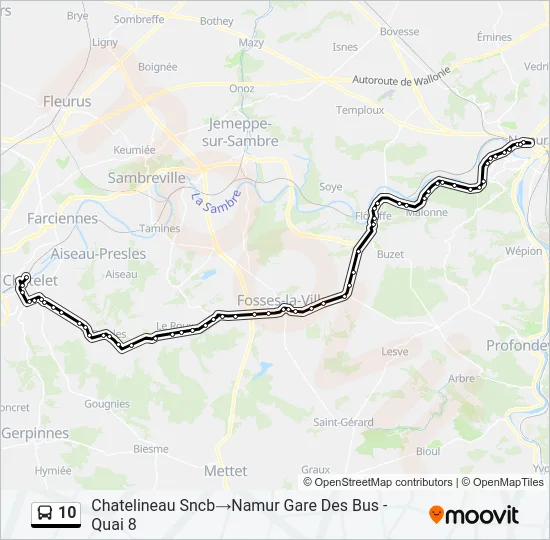 10 Bus Line Map
