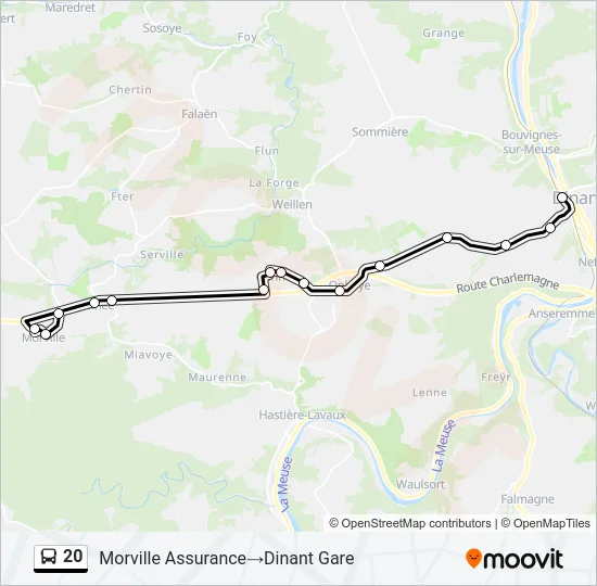 20 Bus Line Map