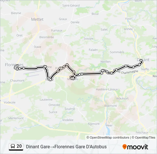 20 Bus Line Map