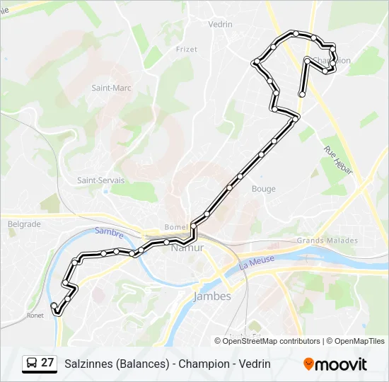 27 Bus Line Map