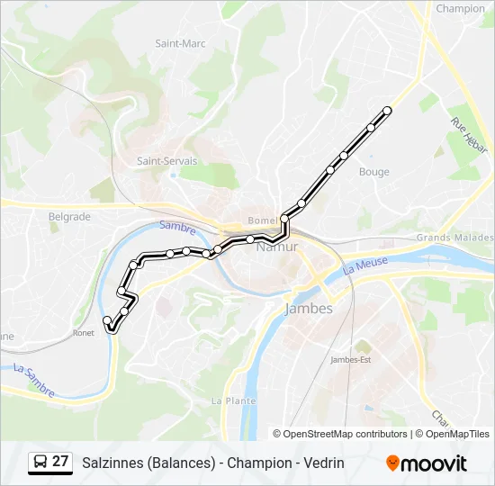 27 Bus Line Map