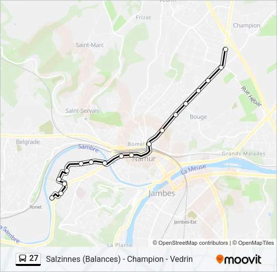 27 Bus Line Map