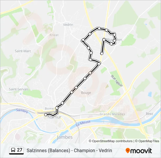 27 Bus Line Map