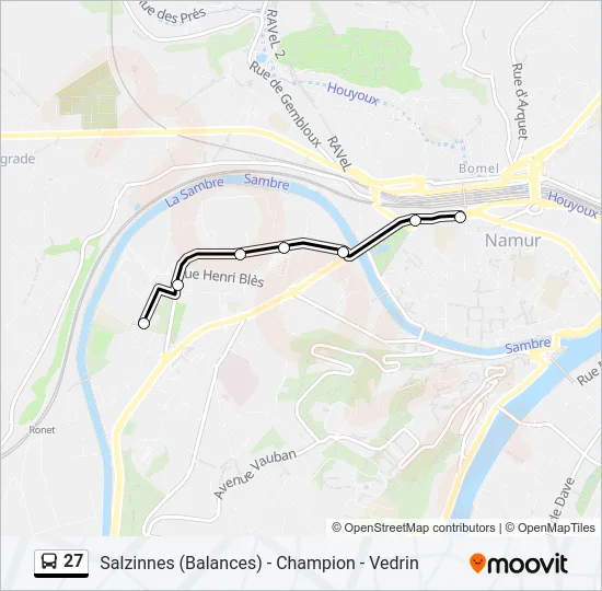 27 Bus Line Map