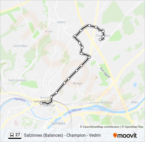 27 bus Line Map