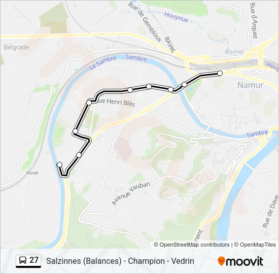 27 Bus Line Map