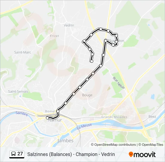 27 Bus Line Map