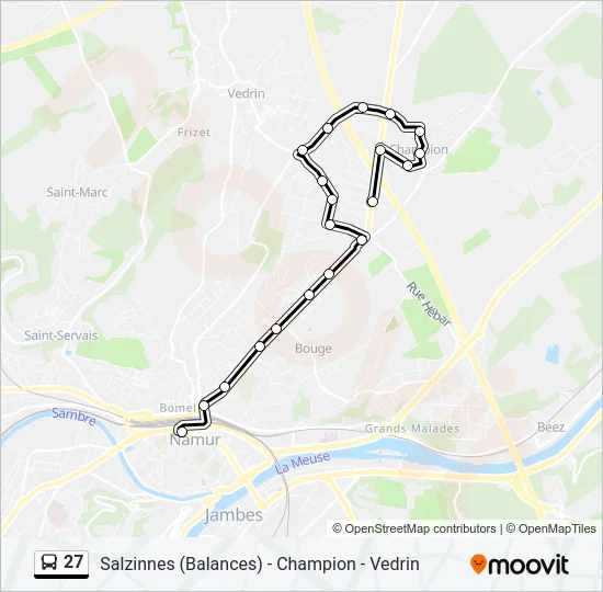 27 Bus Line Map