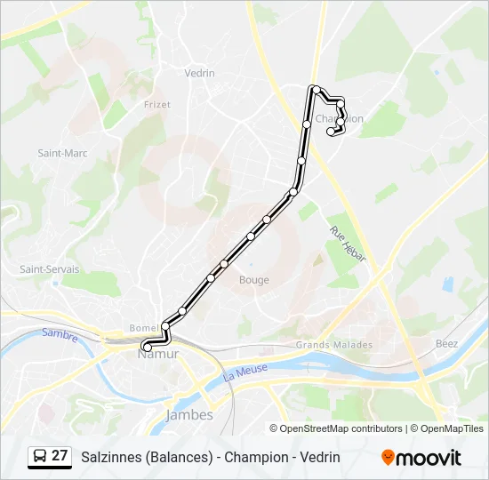 27 Bus Line Map