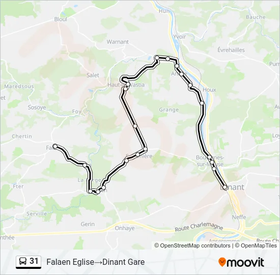 31 Bus Line Map