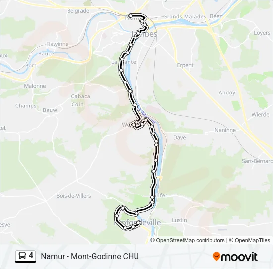 4 Bus Line Map
