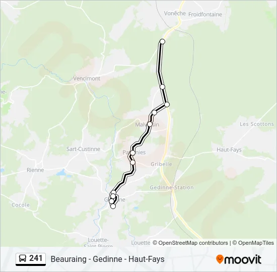 241 Bus Line Map