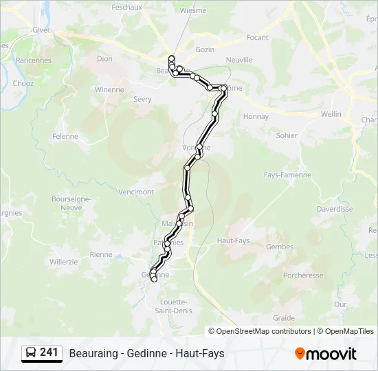 241 Bus Line Map