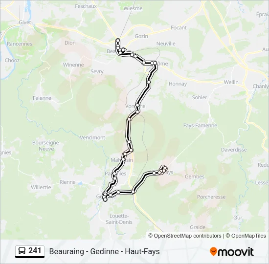 241 Bus Line Map