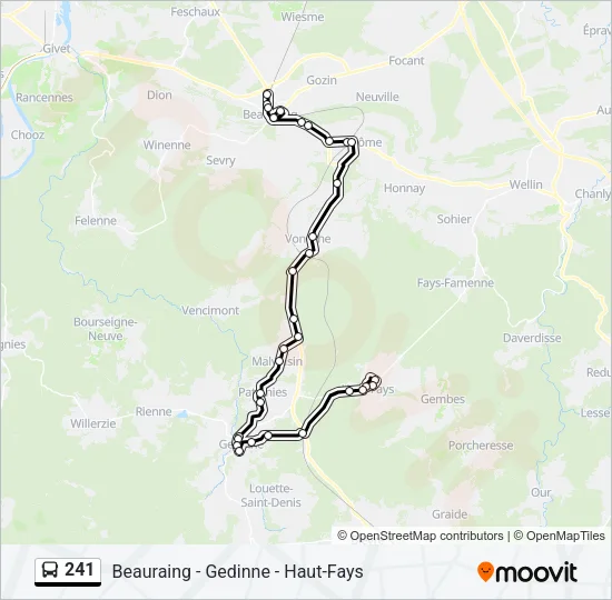 241 Bus Line Map