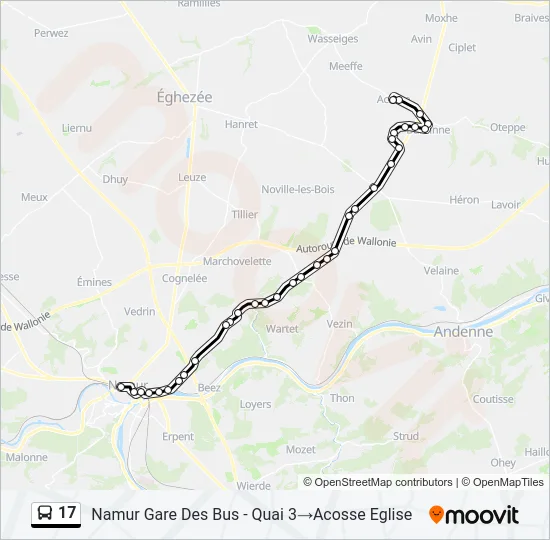 17 Bus Line Map