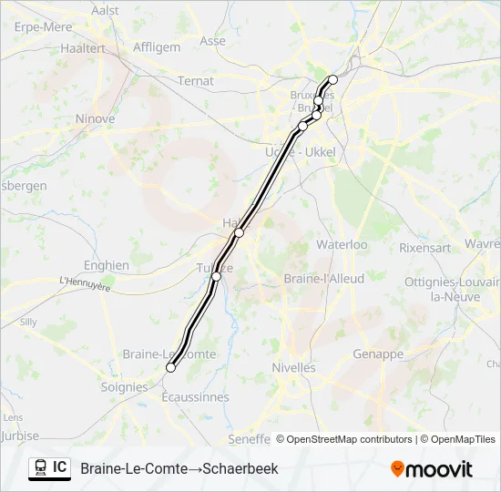 IC Trein Line Map