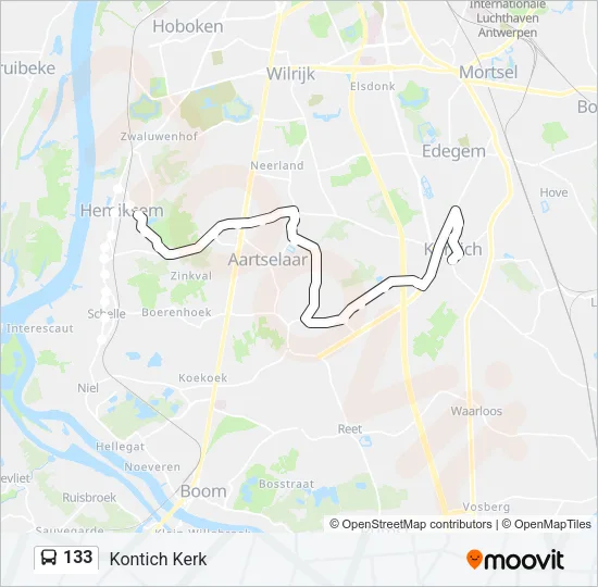 133 Bus Line Map
