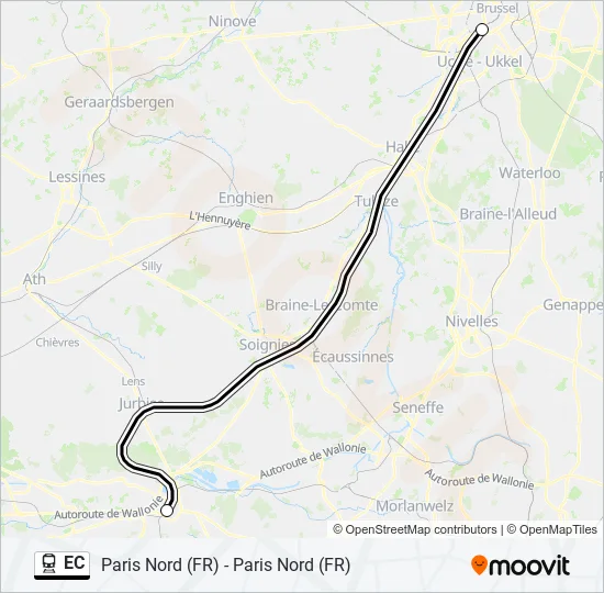 EC Train Line Map