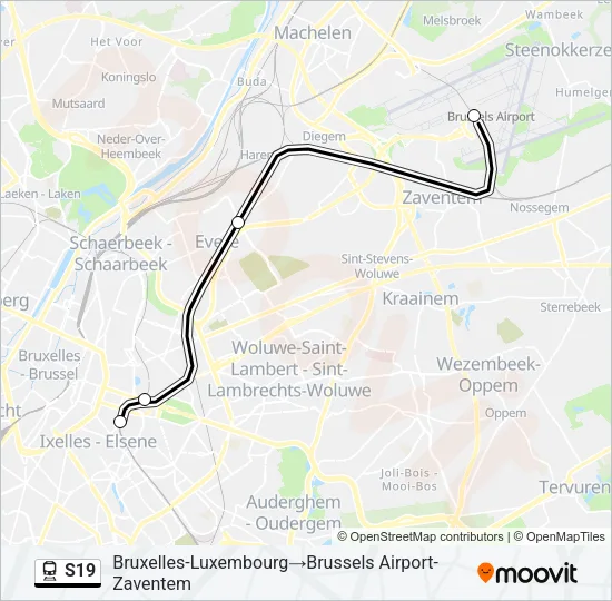 S19 Train Line Map