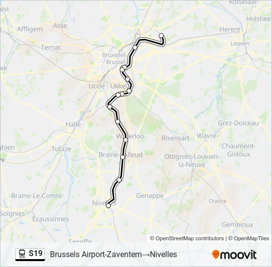S19 Train Line Map