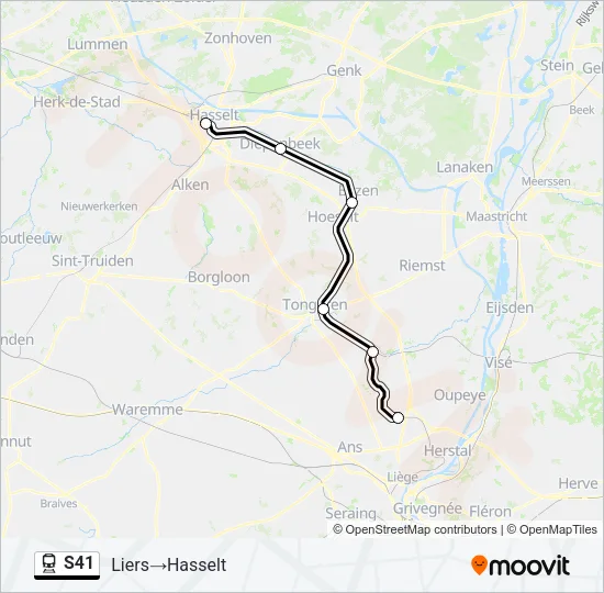 S41 Train Line Map