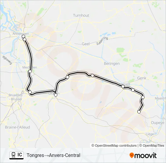 IC Train Line Map