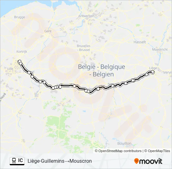 IC Train Line Map
