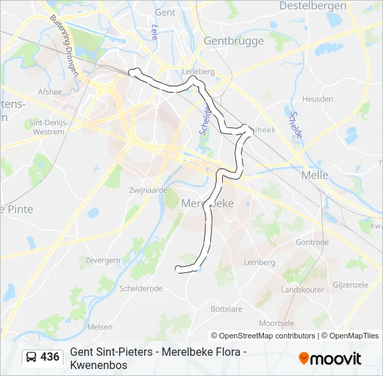 436 Bus Line Map