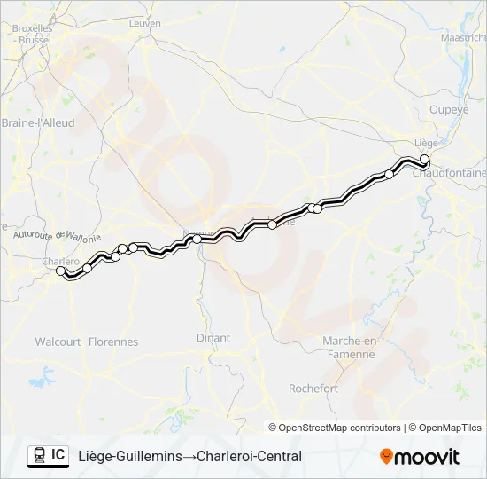 IC Train Line Map