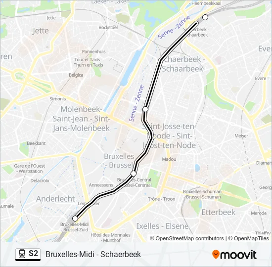 S2 Train Line Map