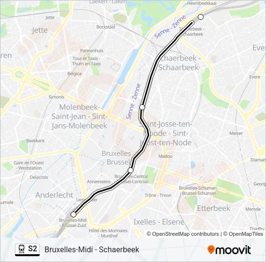 S2 Train Line Map