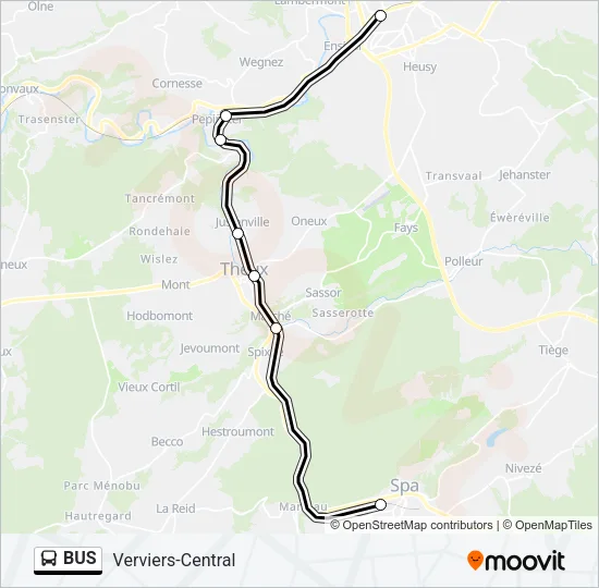 Plan de la ligne BUS 